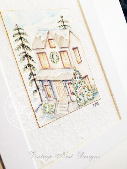 Holiday House No.1 Original Watercolor Painting image 2