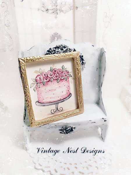 Cake No.7:7 Dollhouse Miniature Handmade image 3