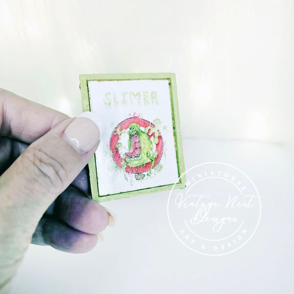Slimer No.1:1 Dollhouse Miniature Handmade Wooden Framed Art image 5
