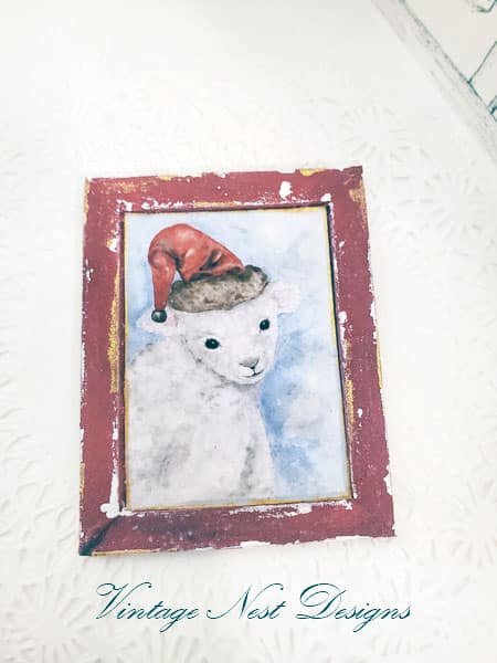 Christmas Lamb No.1:2 Dollhouse Miniature Handmade image 2