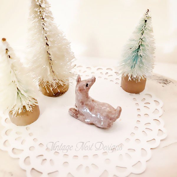 Deer No.1 Dollhouse Miniature Handmade image 0