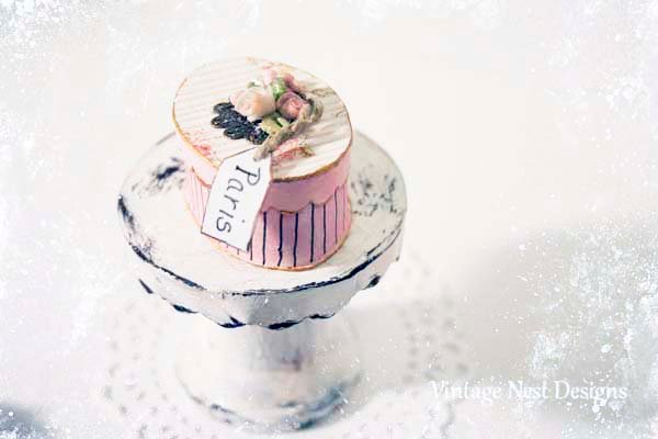 Hat-Band Box No.44 Dollhouse Miniature Handmade for Dolls image 3
