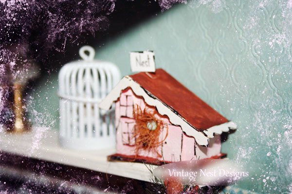 Bird Nest House No.2 Dollhouse Miniature Handmade image 2