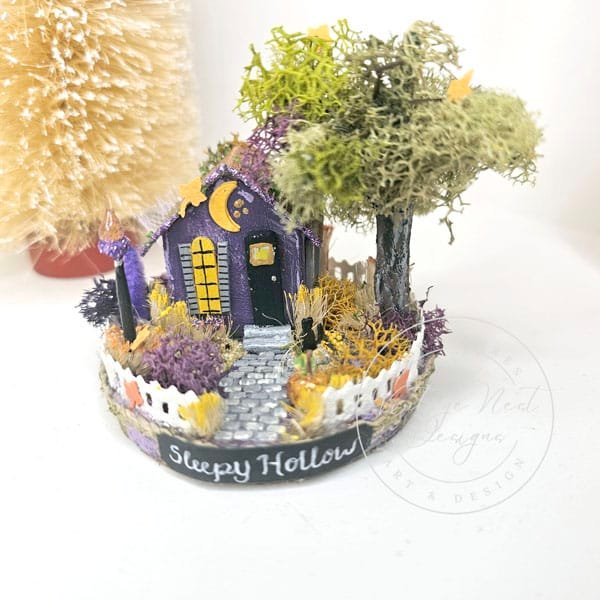 Putz Halloween House Miniature No.47 Handmade image 0