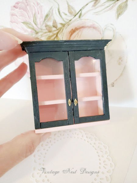 Barbie Themed Wooden Cabinet No.1 Dollhouse Miniature Handmade image 1