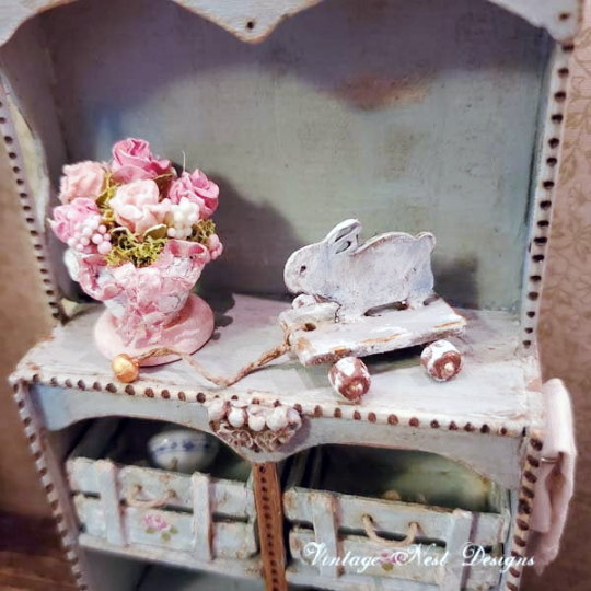 Toy Rabbit No.1 Handmade Dollhouse Miniature image 3