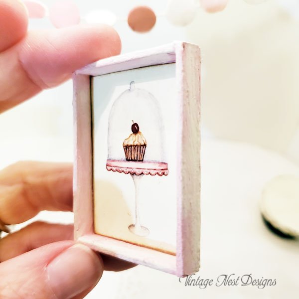Cupcake Pedestal No.1:1 Dollhouse Miniature Handmade image 1
