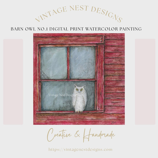 Barn owl Watercolor Print