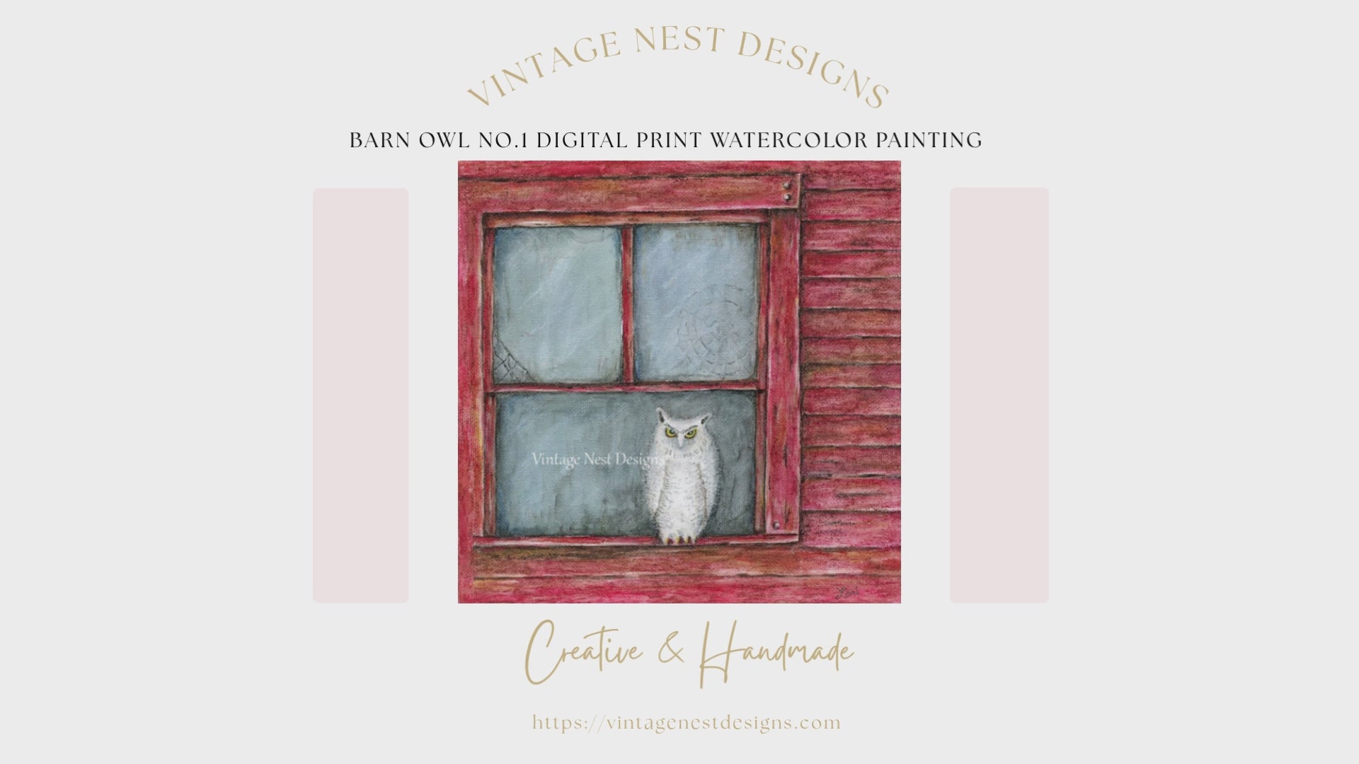 Barn owl Watercolor Print