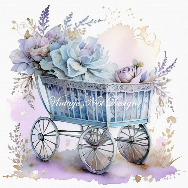 Digital Prints Vintage Baby Buggies No.1 Instant Download
